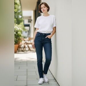 Michael Kors Dark Wash Skinny Jeans Stretch Denim Mid Rise Size 4